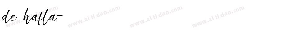 de hafla字体转换